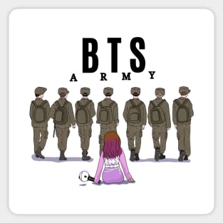 Bangtan going to military Sticker